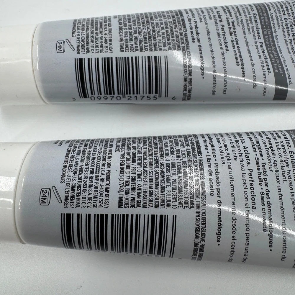 Almay Skin Perfecting Hydrating Tint 170‎ Mocha Hyaluronic Acid Squalane 2 Pack